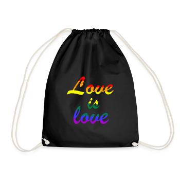 Gay Pride Gift - Drawstring Bag - black - Front