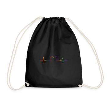 Gay Pride Gift - Drawstring Bag - black - Front