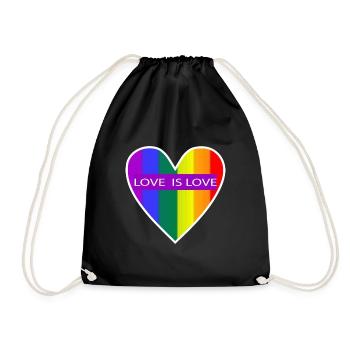 Gay Pride Gift - Drawstring Bag - black - Front