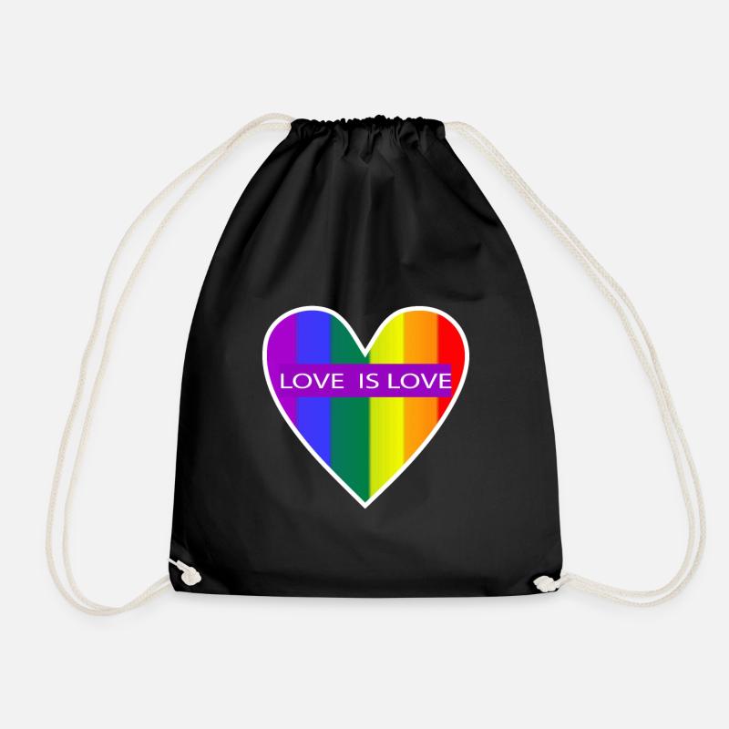 Gay Pride Gift - Drawstring Bag - black