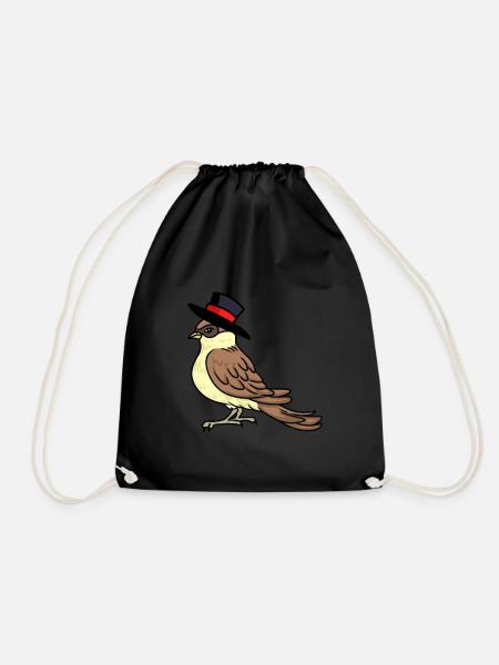 Vogel Spatz Sir Mister Kind Kinder Baby Vögel - Turnbeutel - Schwarz