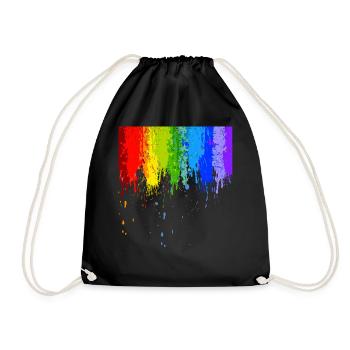 Gay Pride Gift - Drawstring Bag - black - Front