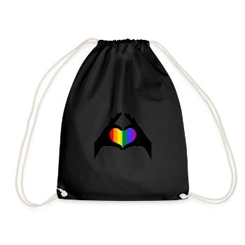 Gay Pride Gift - Drawstring Bag - black - Front