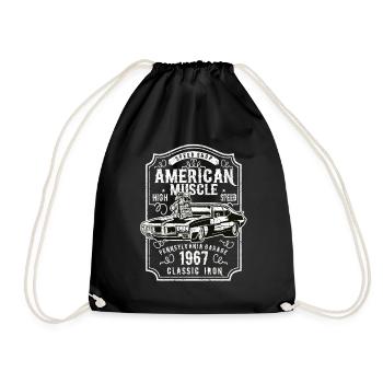 Auto Design American Muscle for auto mechanics - Drawstring Bag - black - Front