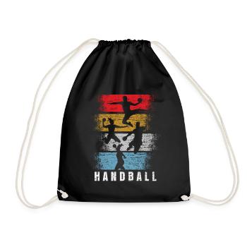 Joueur rétro de gardien de but de handball - Sac de sport léger - noir - Devant