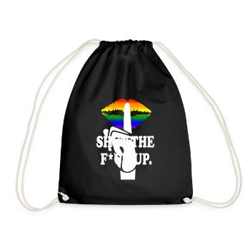 Gay Pride Gift - Drawstring Bag - black - Front