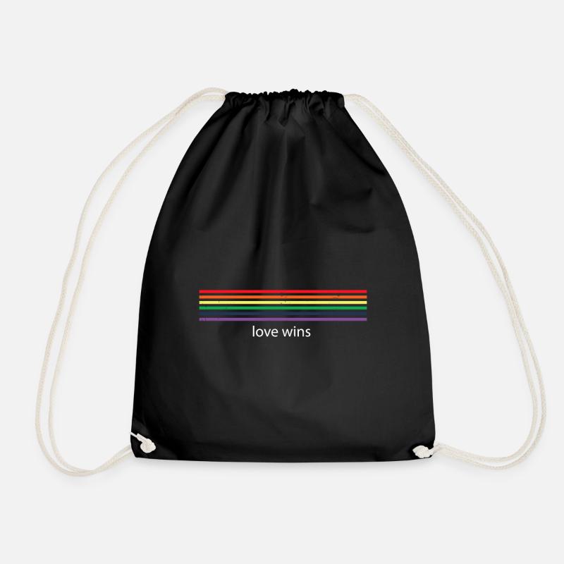 Gay Pride Geschenk - Turnbeutel - Schwarz