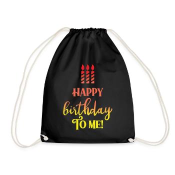 joyeux anniversaire - Sac de sport léger - noir - Devant
