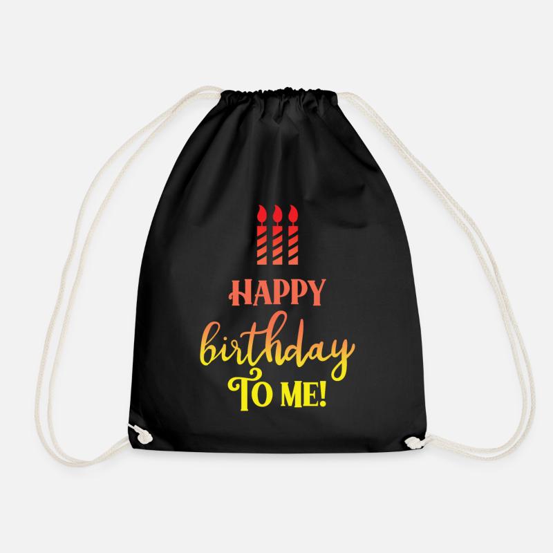 Happy Birthday - Turnbeutel - Schwarz