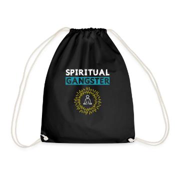 Gangsta spirituel bouddhiste en méditation - Sac de sport léger - noir - Devant