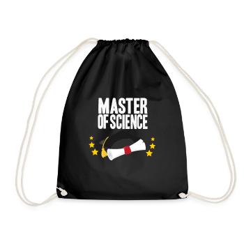 Master of Science Abschluss Uni Diplom Studium - Turnbeutel - Schwarz - Vorne