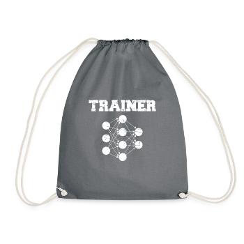 Neural Network Trainer - Drawstring Bag - grey - Front