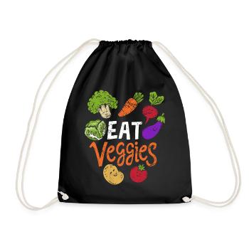 Les légumes mangent des légumes - Sac de sport léger - noir - Devant