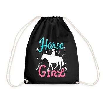 Fille de cheval - Sac de sport léger - noir - Devant