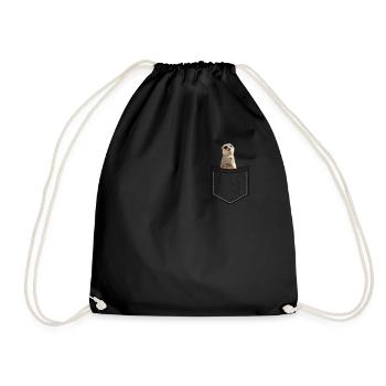 Suricate dans le sac Doux - Sac de sport léger - noir - Devant
