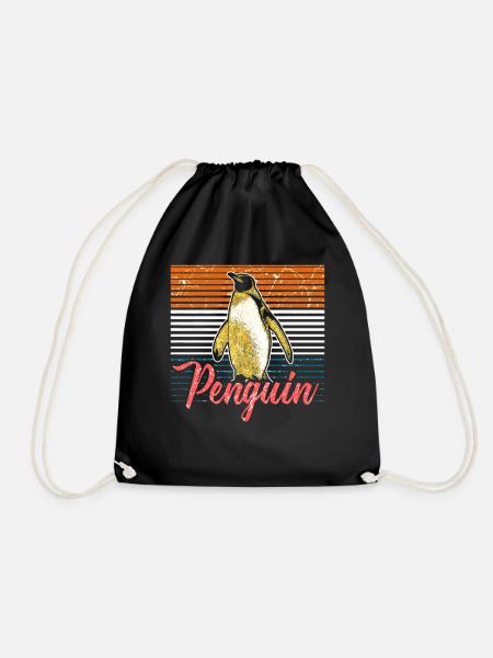 Pinguin - Turnbeutel - Schwarz