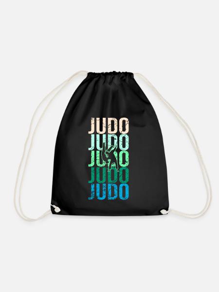judo - Drawstring Bag - black