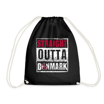Straight Outta Denmark - Turnbeutel - Schwarz - Vorne