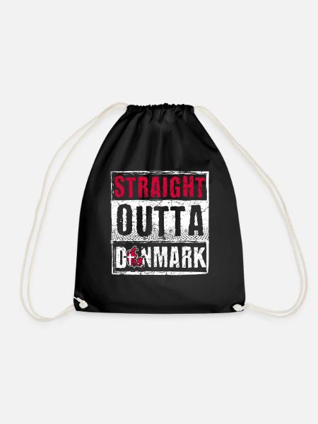 Straight Outta Denmark - Turnbeutel - Schwarz