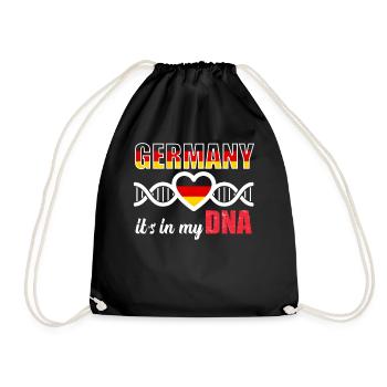 Deutschland Germany DNA - Turnbeutel - Schwarz - Vorne
