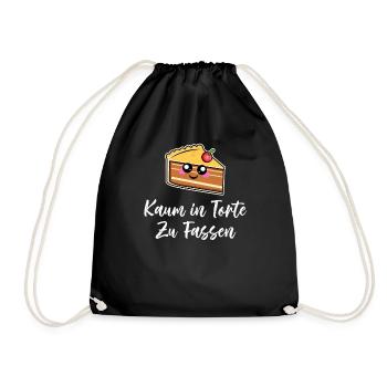 Kaum in Torte zu fassen Kuchen - Turnbeutel - Schwarz - Vorne