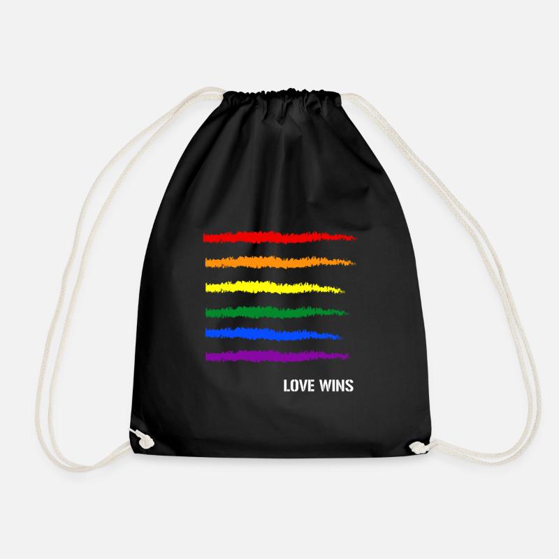 Gay Pride Geschenk - Turnbeutel - Schwarz