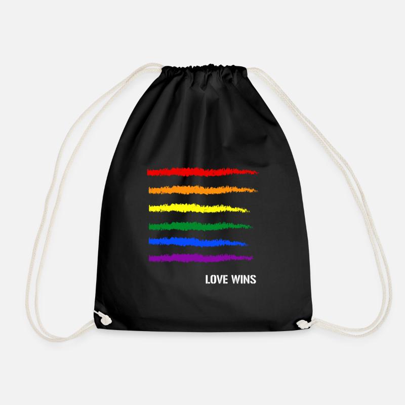 Gay Pride Geschenk - Turnbeutel - Schwarz