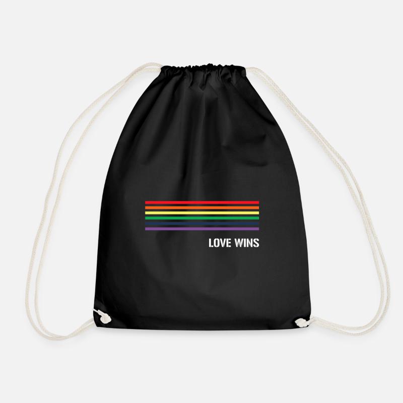 Gay Pride Geschenk - Turnbeutel - Schwarz