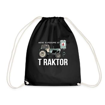 Fortschritt Traktor Hektar Landwirt Geschenk - Turnbeutel - Schwarz - Vorne