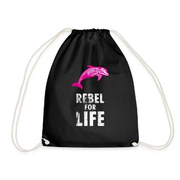 extinction rebellion just rebel - Drawstring Bag - black - Front