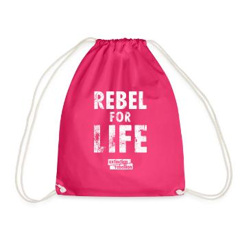 extinction rebellion just rebel - Turnbeutel - Fuchsia - Vorne