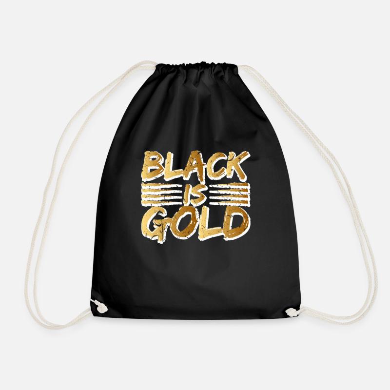 Schwarz ist Gold - Turnbeutel - Schwarz