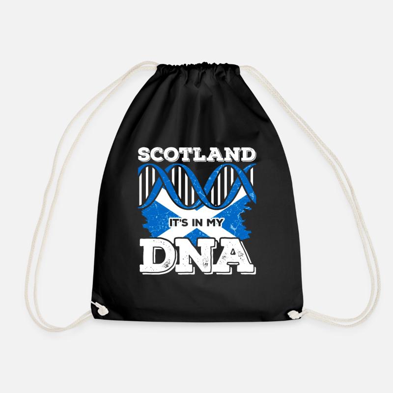 Scotland Scots DNA - Drawstring Bag - black