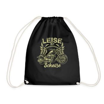 Leise Ist Scheiße - Turnbeutel - Schwarz - Vorne