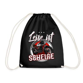 Leise Ist Scheisse - Turnbeutel - Schwarz - Vorne