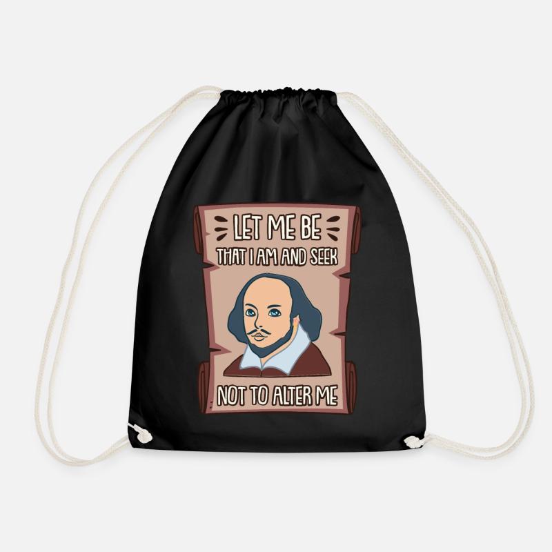 William Shakespeare - Drawstring Bag - black