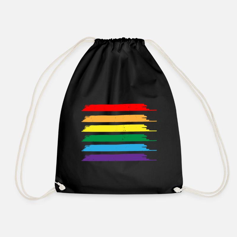 Gay Pride Geschenk - Turnbeutel - Schwarz