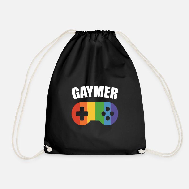Gay Pride Gift - Drawstring Bag - black