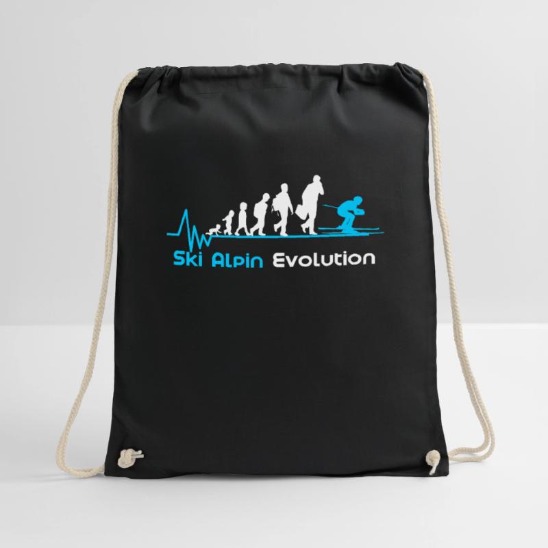 Alpine Skiing Evolution Drawstring Bag