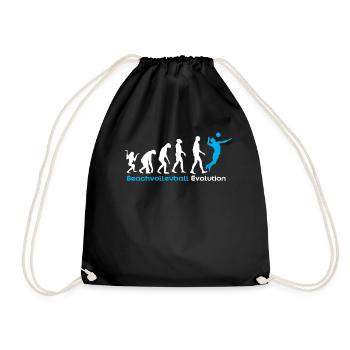 Beach volleyball evolution - Drawstring Bag - black - Front