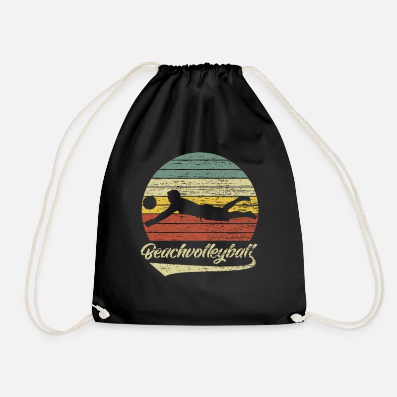 Cadeau de club d'athlétisme de beach volley - Sac de sport léger - noir