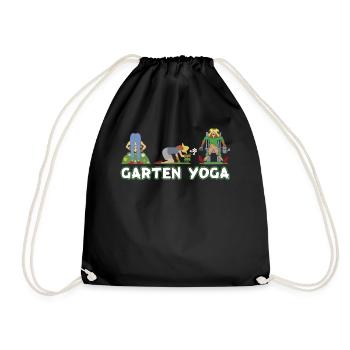 GARTEN YOGA - Turnbeutel - Schwarz - Vorne