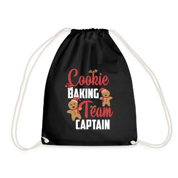 Biscuit cuisson capitaine noël pain d'épice - Sac de sport léger - noir - Devant