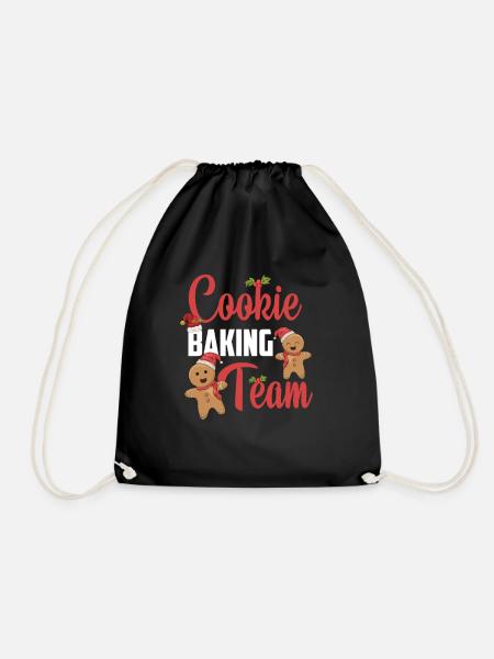Cookie Baking Team Lebkuchen Weihnachtsbäckerei - Turnbeutel - Schwarz