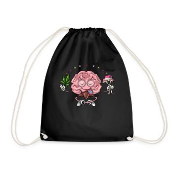Brain Psychedelic Trip - Drawstring Bag - black - Front