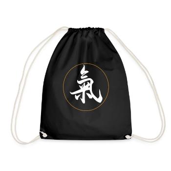 Qigong Qi Gong Tai Chi Thai Chi Chigong Yoga - Drawstring Bag - black - Front