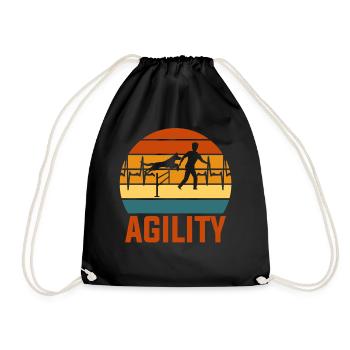 Agility heartbeat - Drawstring Bag - black - Front