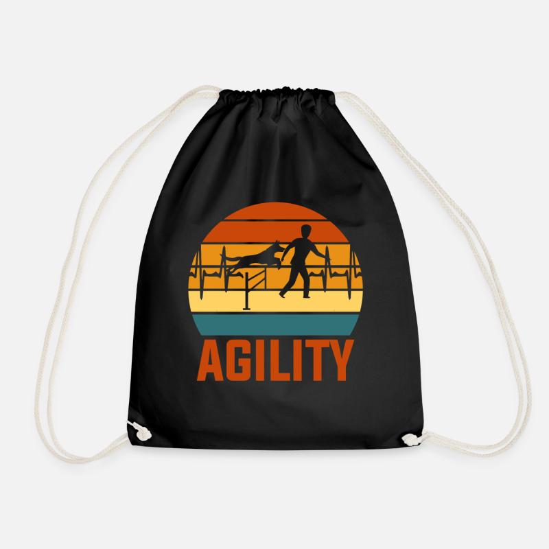 Agility Herzschlag - Turnbeutel - Schwarz