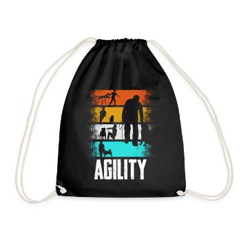 Agility Retro - Drawstring Bag - black - Front