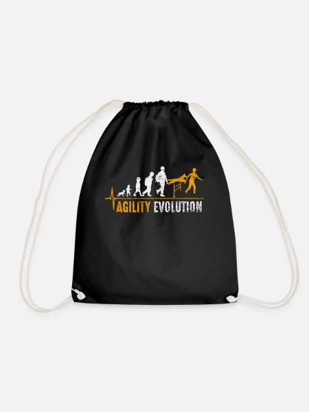 Agility dog sport birth - Drawstring Bag - black